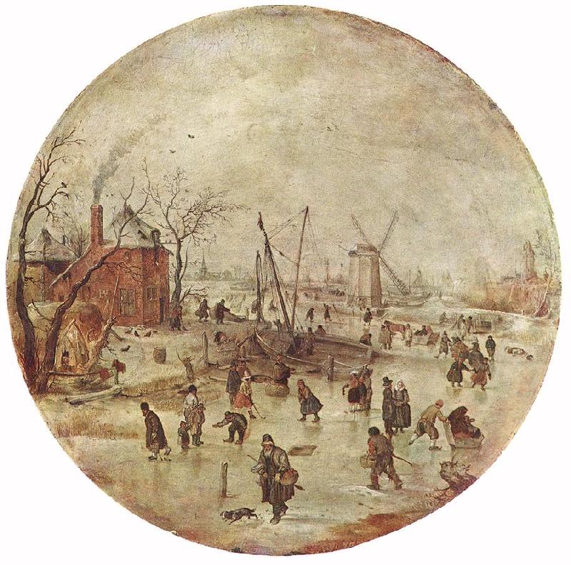 AVERCAMP, Hendrick Winter Landscape with Skaters  fff France oil painting art